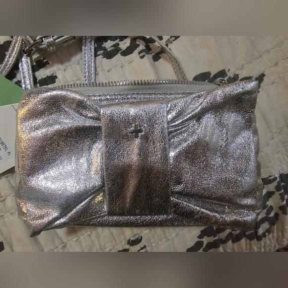 NWT Peter + Jain metallic silver mini crossbody - Picture 4 of 5